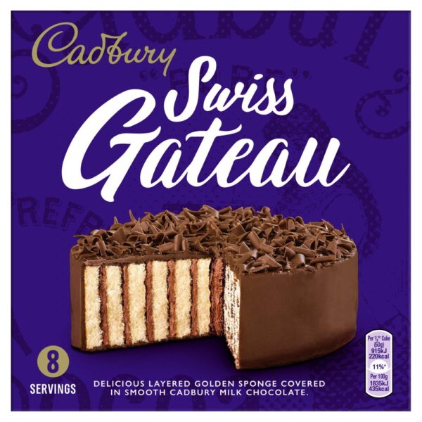 Cadbury Swiss Gateau Milk Chocolate Cake Serves 6