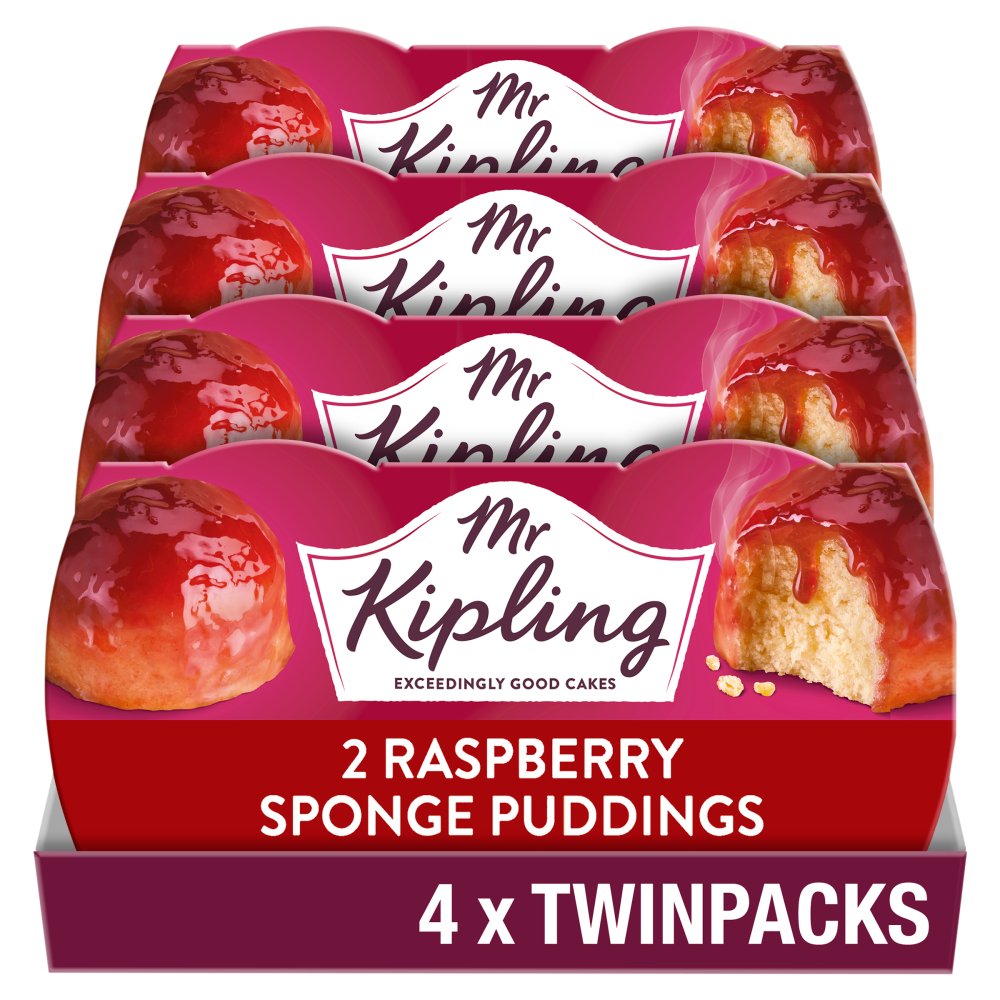 Mr Kipling Rasberry Sponge Pudding Desserts 2x95g