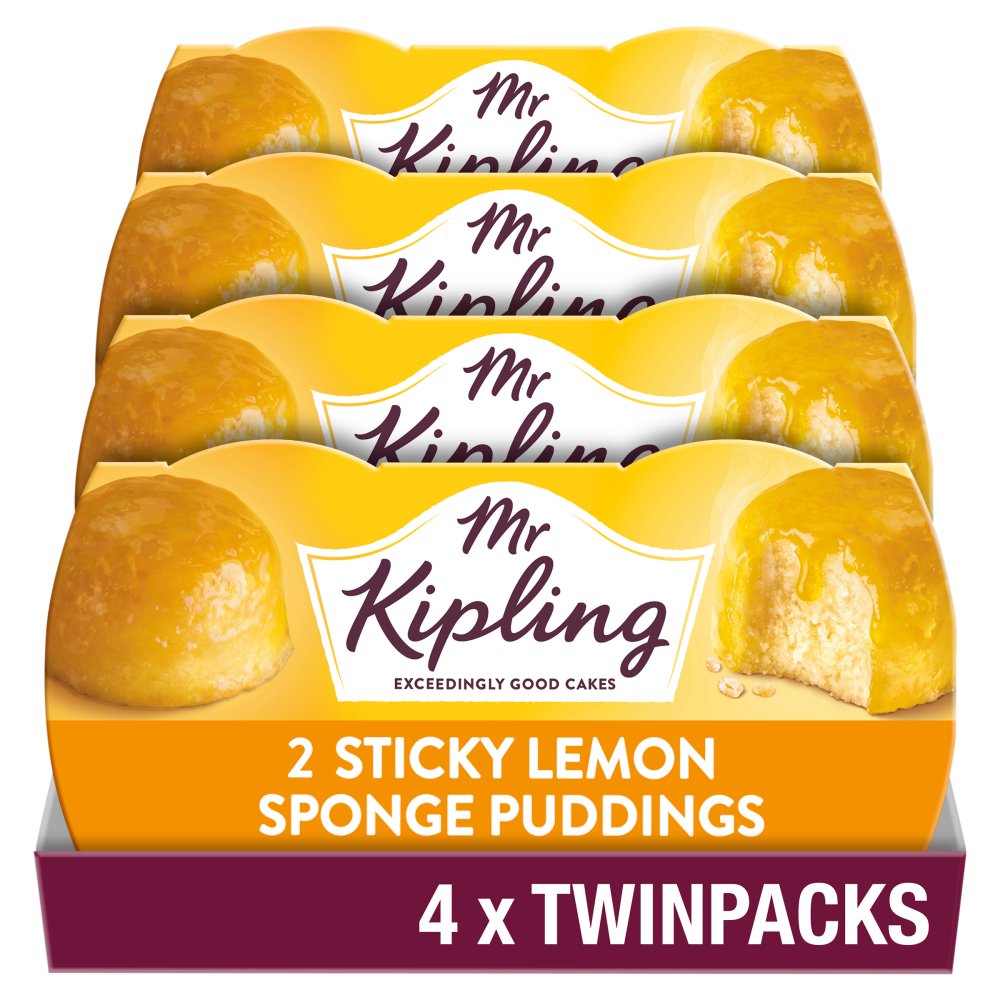 Mr Kipling Sticky Lemon Sponge Pudding Desserts 2x95g