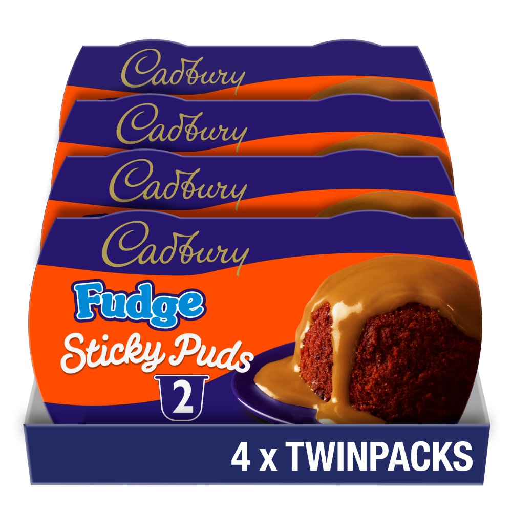 Cadbury Fudge Sticky Sponge Pudding Desserts 2x95g
