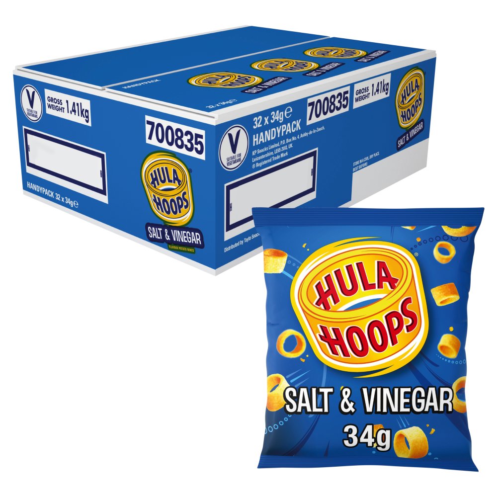 Hula Hoops Salt & Vinegar Crisps 34g