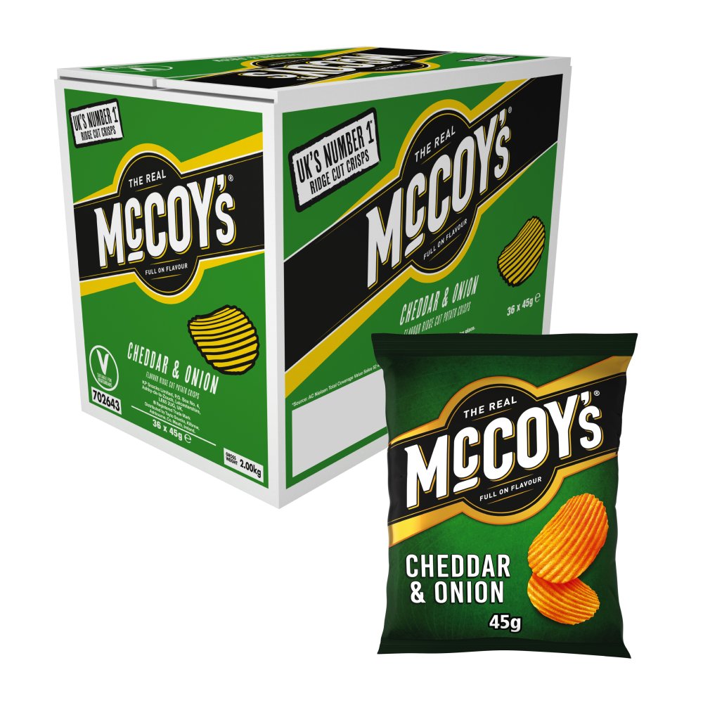McCoy's Cheddar & Onion Grab Bag Crisps 45g