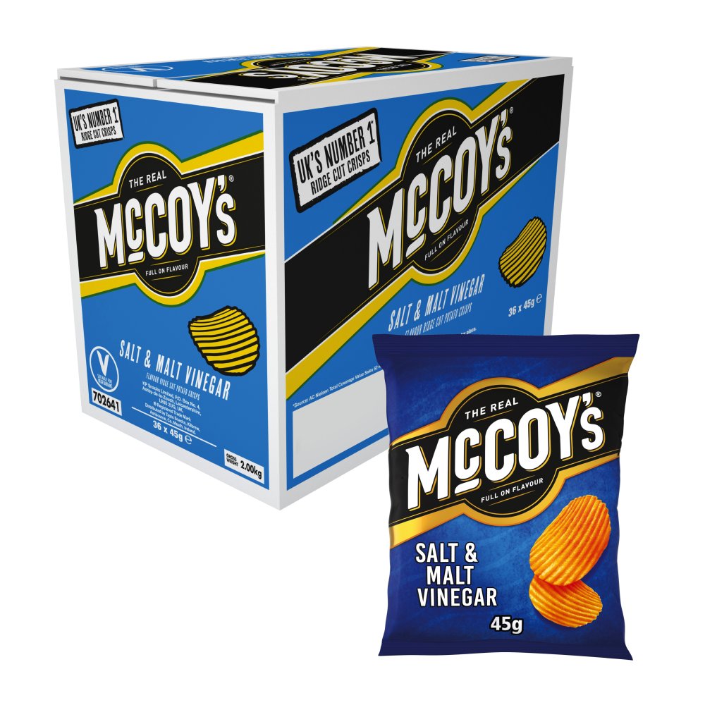 McCoy's Salt & Malt Vinegar Grab Bag Crisps 45g