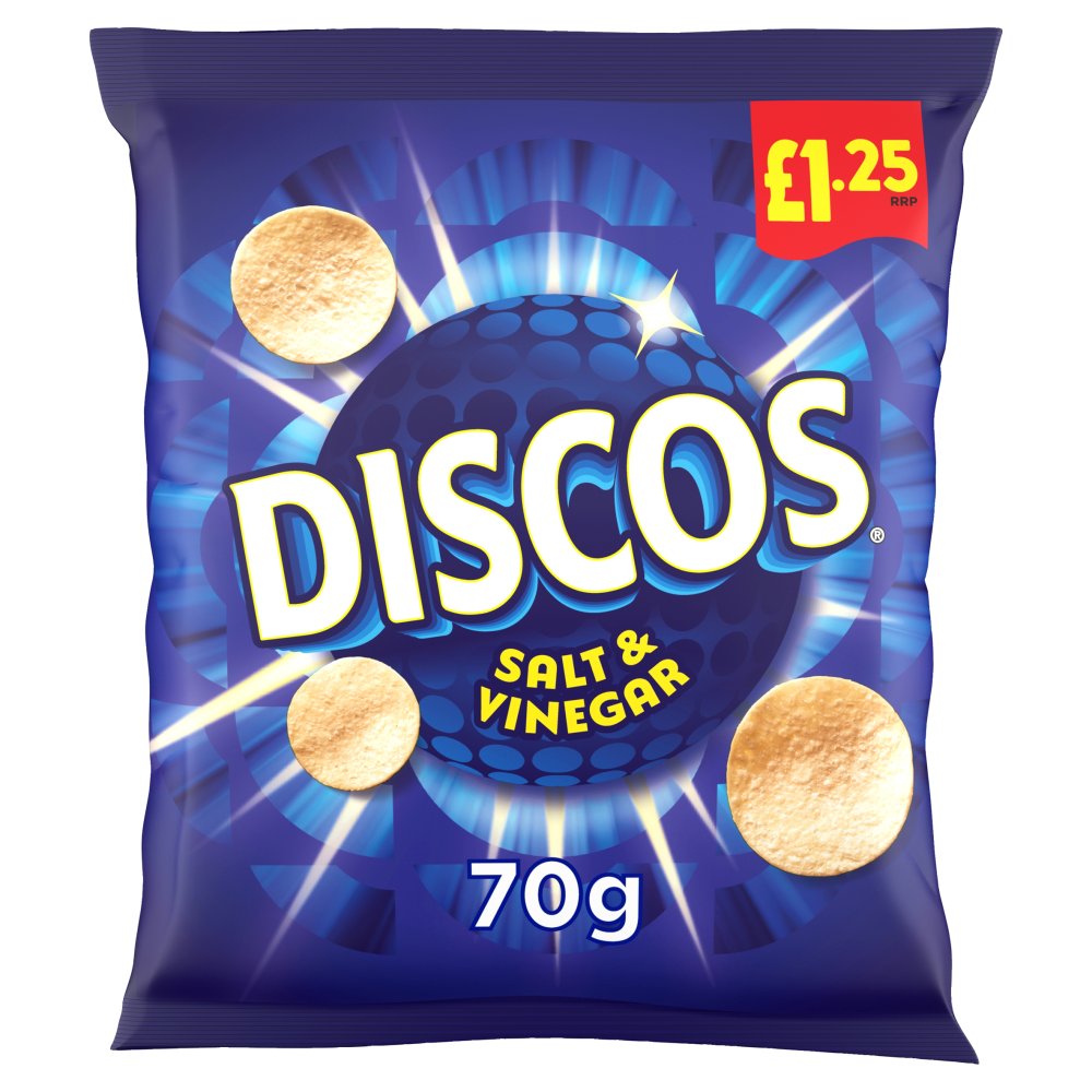 Discos Salt & Vinegar Crisps 70g, £1.25 PMP