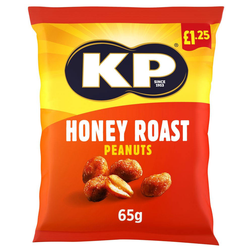 KP Honey Roast Peanuts 65g, £1.25 PMP