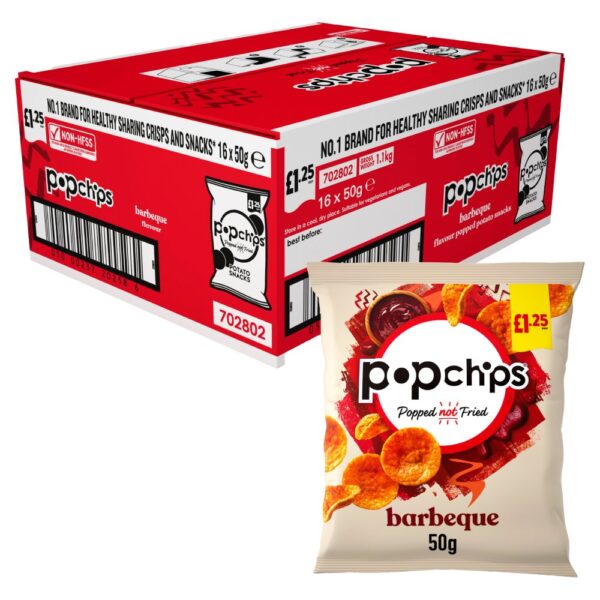 popchips Barbeque Crisps 50g, £1.25 PMP