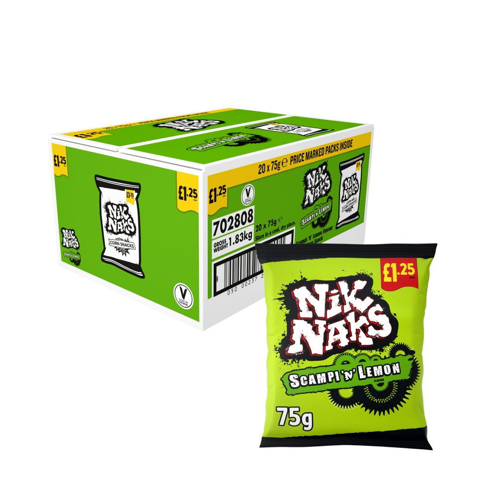 Nik Naks Scampi 'N' Lemon Crisps 75g, £1.25 PMP