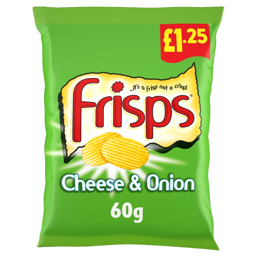 Frisps Cheese & Onion Crisps 60g, £1.25 PMP