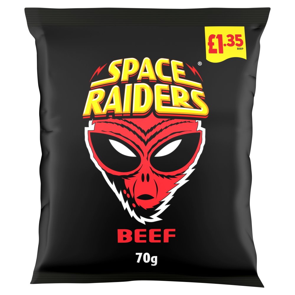 Space Raiders Beef Crisps 70g, £1.35 PMP