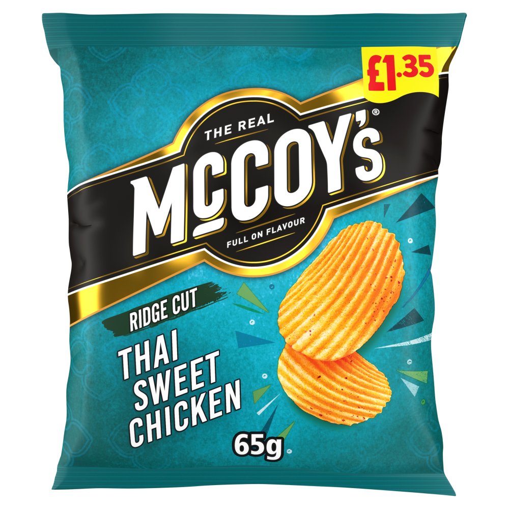 McCoy's Thai Sweet Chicken Crisps 65g, £1.35 PMP