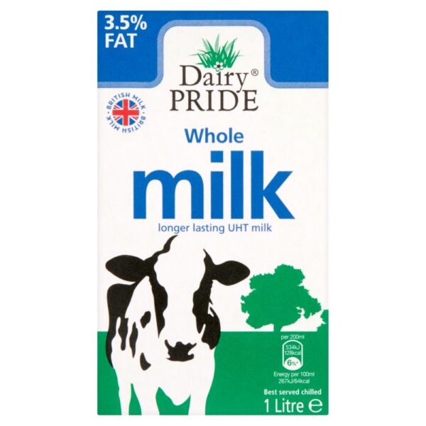 Dairy Pride Whole Milk Longer Lasting UHT Milk 1 Litre
