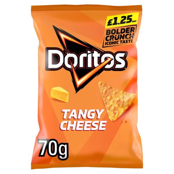 Doritos Tangy Cheese Tortilla Chips Sharing Bag Crisps 70g PMP £1.25 RRP