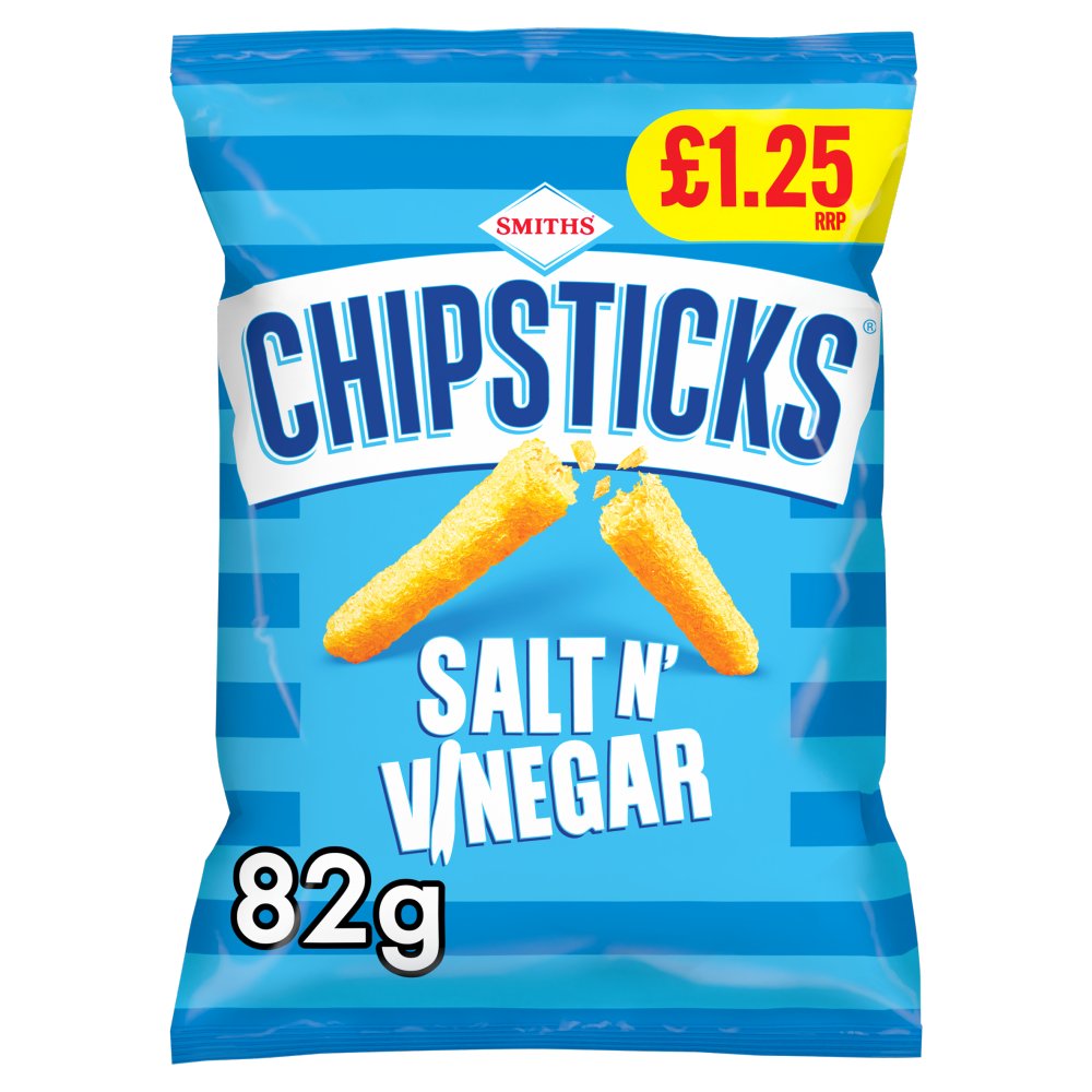 Smiths Chipsticks Salt 'n' Vinegar Snacks Crisps £1.25 RRP PMP 82g