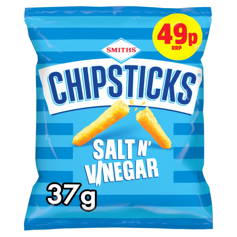 Smiths Chipsticks Salt & Vinegar Snacks Crisps 49p RRP PMP 37g