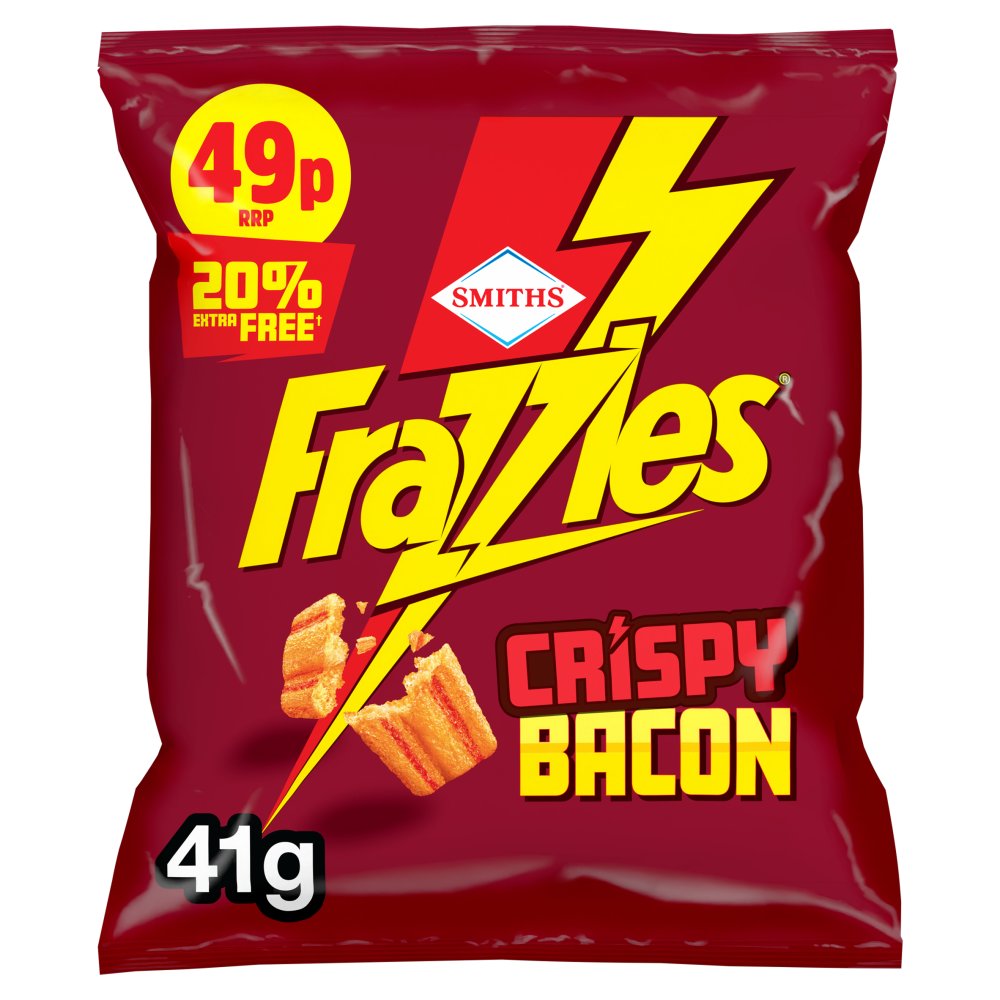 Smiths Frazzles Bacon Crisps PMP 41g RRP 49p