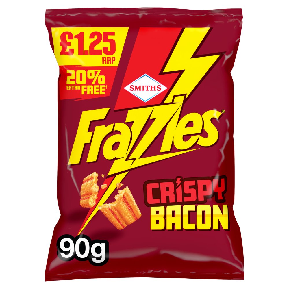 Frazzles Bacon Crisps Sharing Bag Crisps 91g PMP £1.25 RRP