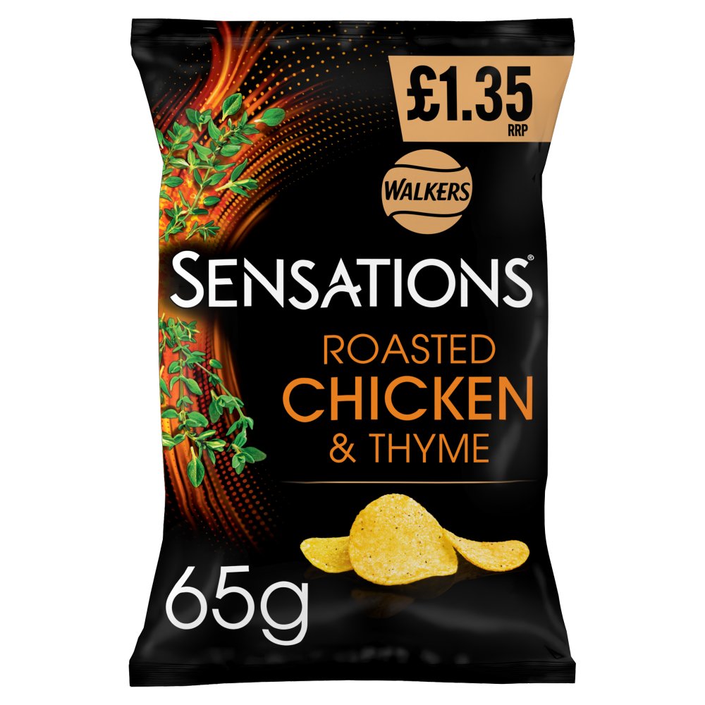 Walkers Sensations Chicken & Thyme Sharing Crisps 65g PMP RRP £1.35