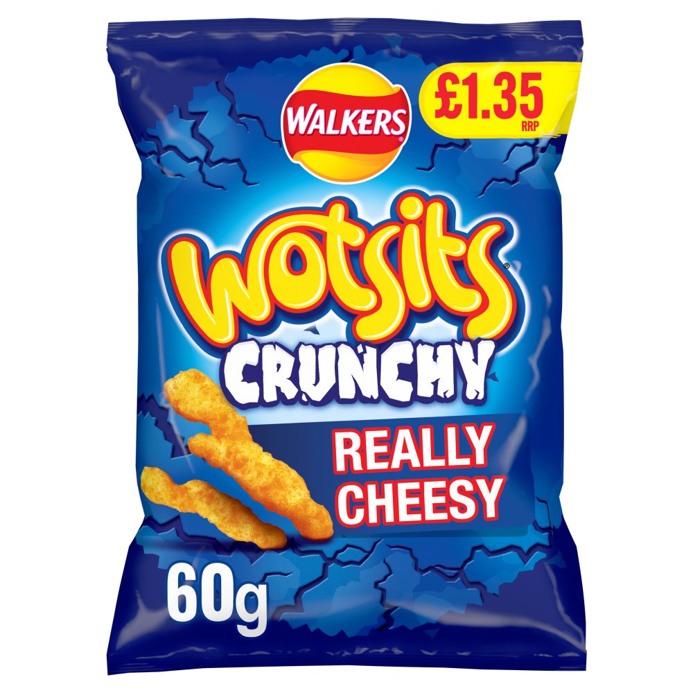 Wotsits Crunchy Cheese Sharing Crisps 60g PMP £1.35 RRP