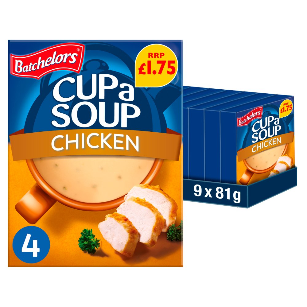 Batchelors Cup a Soup Chicken 4 Instant Soup Sachets 81g
