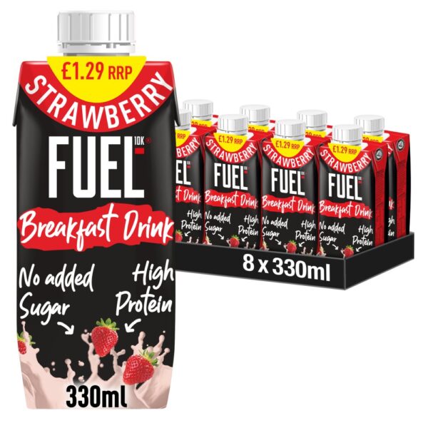 Fuel10K Strawberry Flavour Milk Drink 330ml
