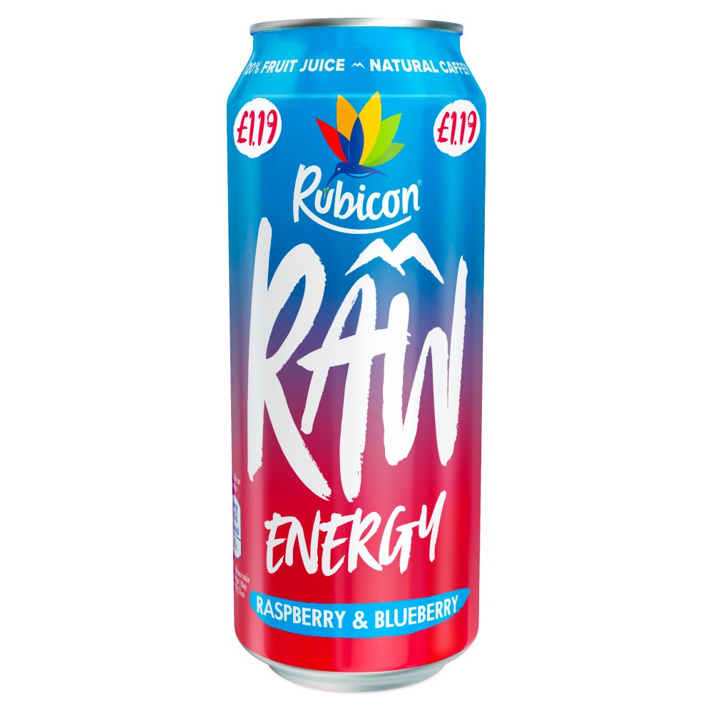 Rubicon Raw Energy Raspberry & Blueberry 500ml