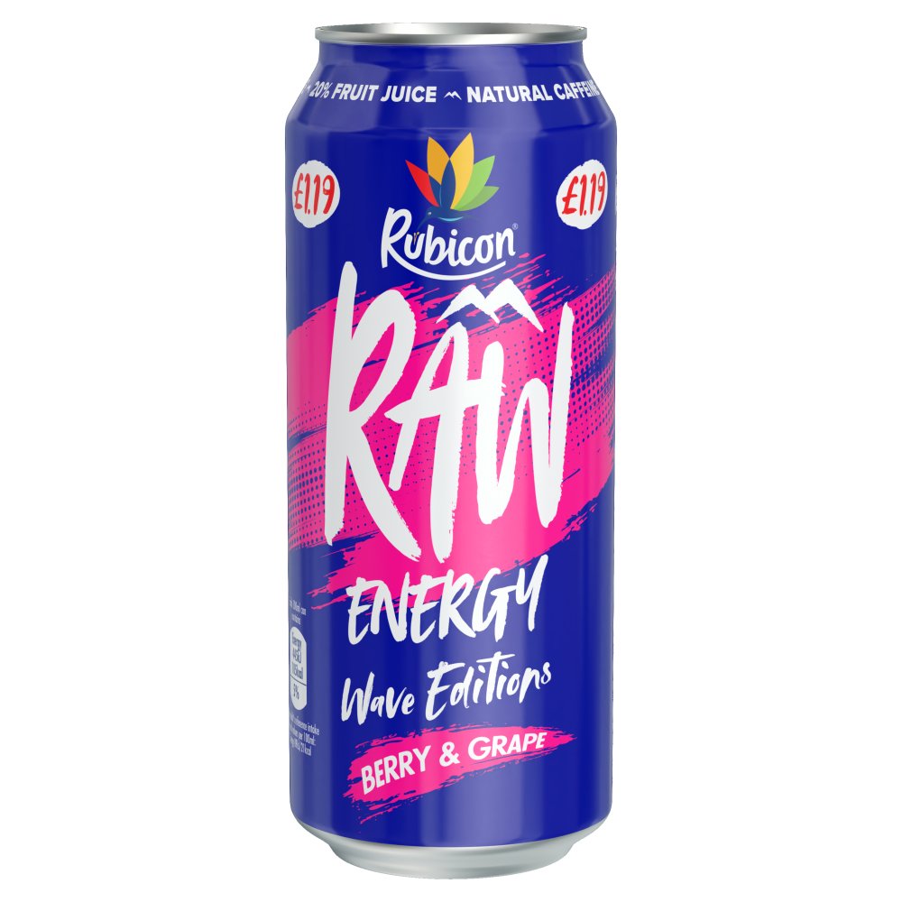 Rubicon Raw Energy Wave Editions Berry & Grape 500ml