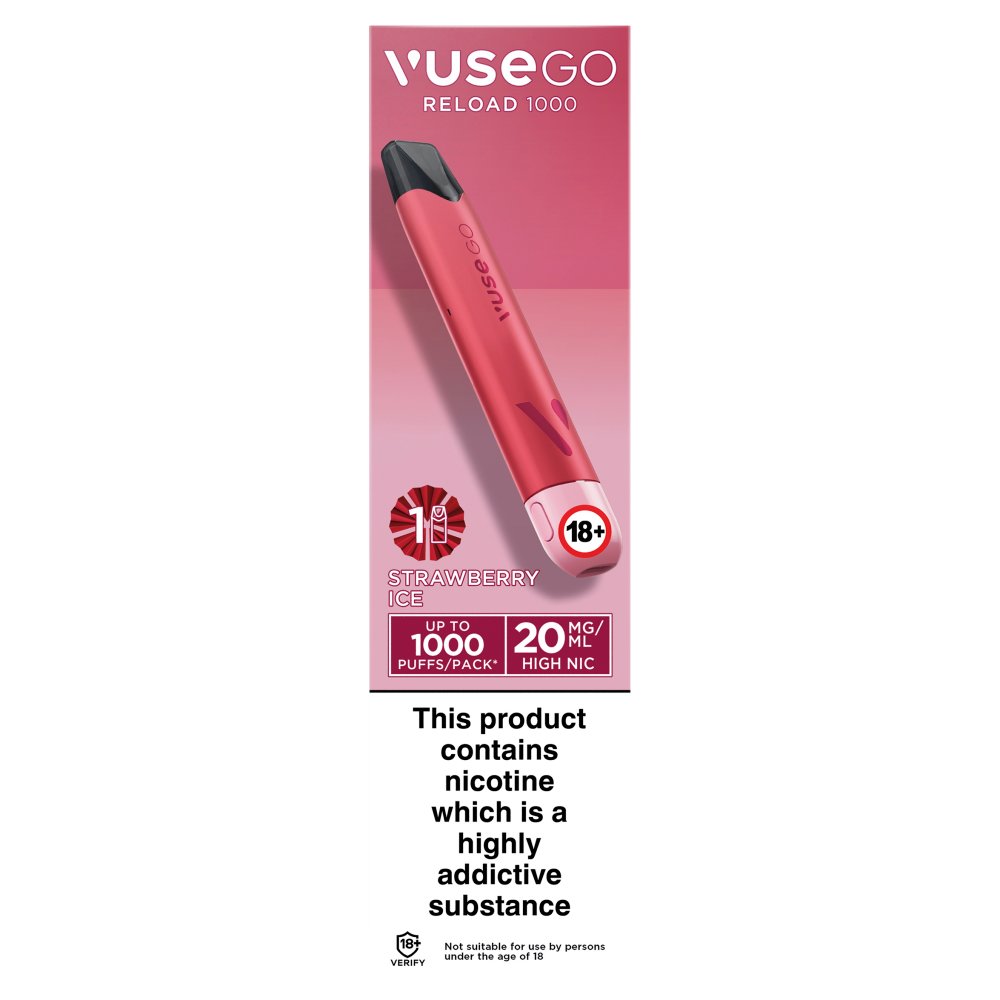 Vuse Go Reload Pen - Red - Strawberry Ice 20mg/ml UK