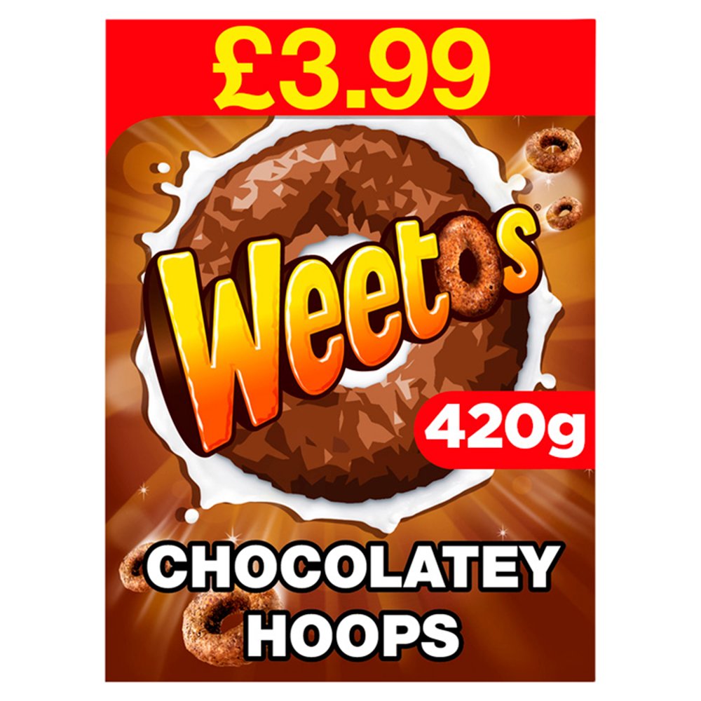 Weetos Chocolatey Hoops 8x420g case PMP £3.99