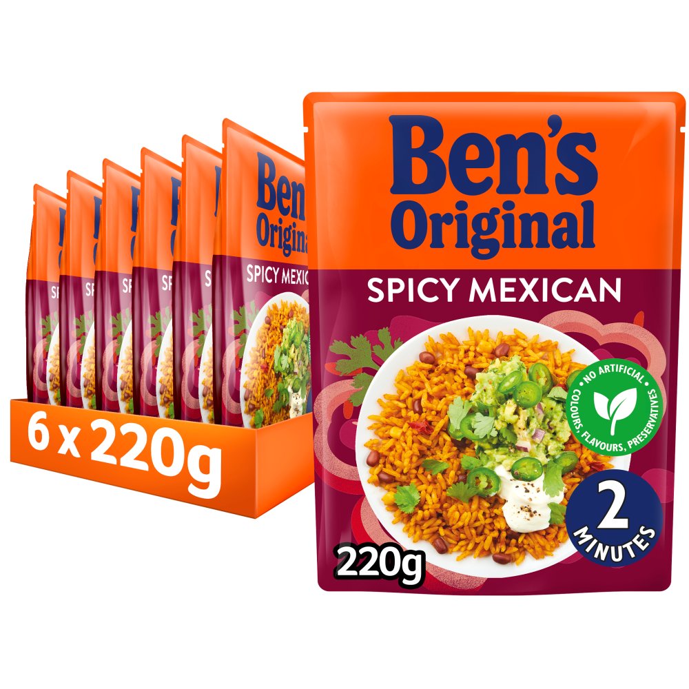 Bens Original Spicy Mexican Microwave Rice 220g