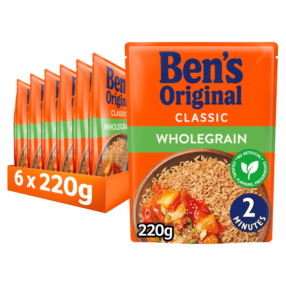Bens Original Wholegrain Microwave Rice 220g