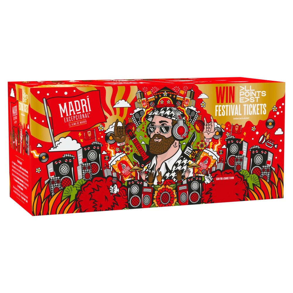 Madri Excepcional Premium Lager Beer Can 10 x 440ml
