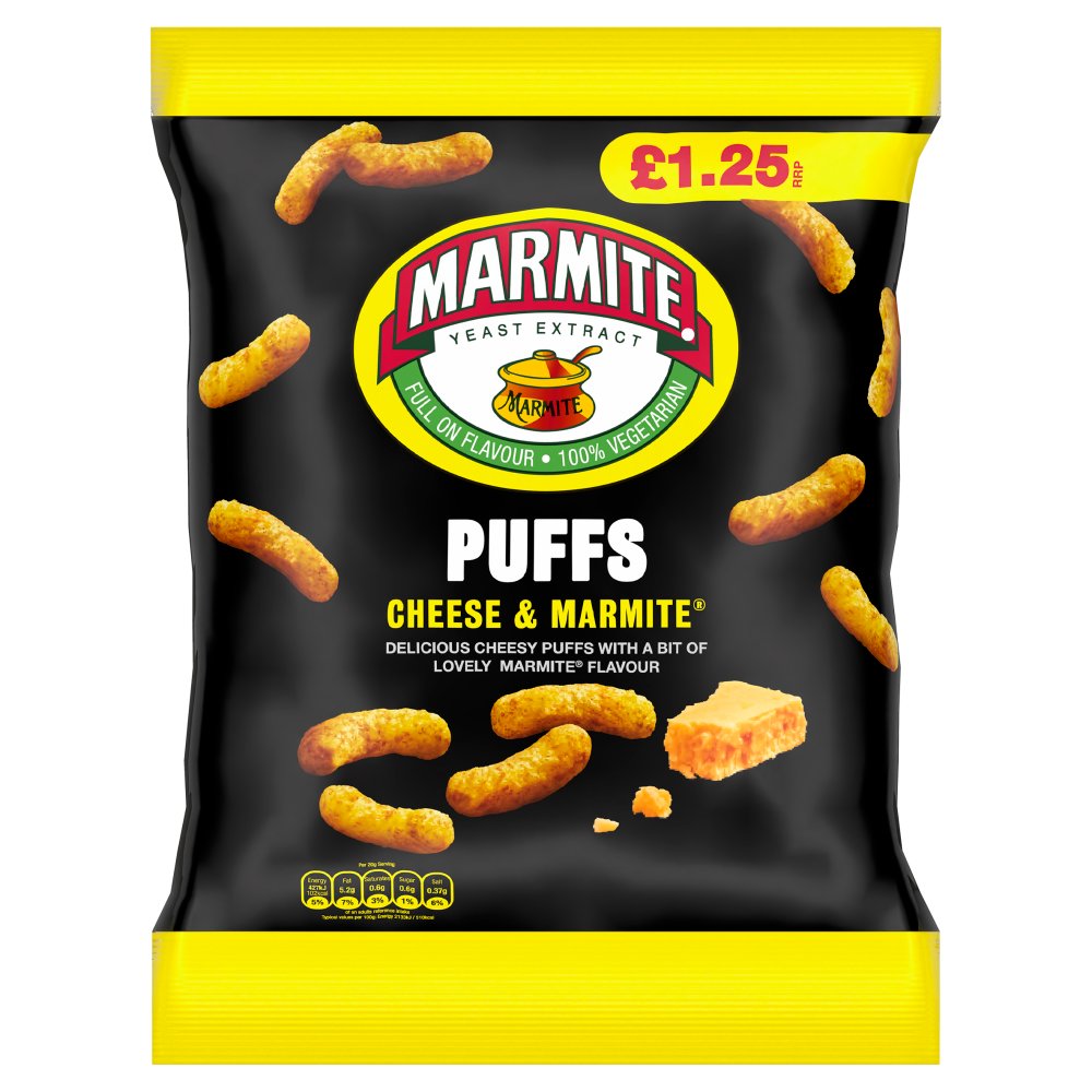 Marmite Yeast Extract Cheese & Marmite Puffs 60g