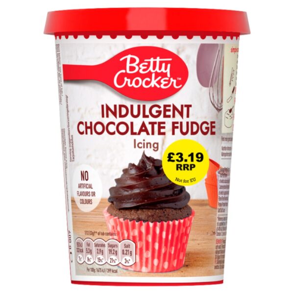 Betty Crocker Indulgent Chocolate Fudge Icing 400g-PMP £3.19