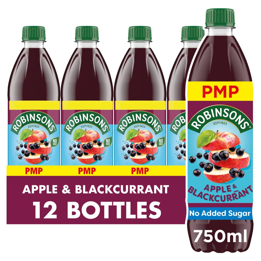 Robinsons Apple & Blackcurrant No Added Sugar Squash PMP 750ml
