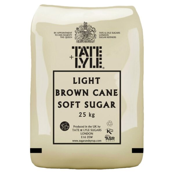 Tate & Lyle Light Brown Cane Soft Sugar 25kg