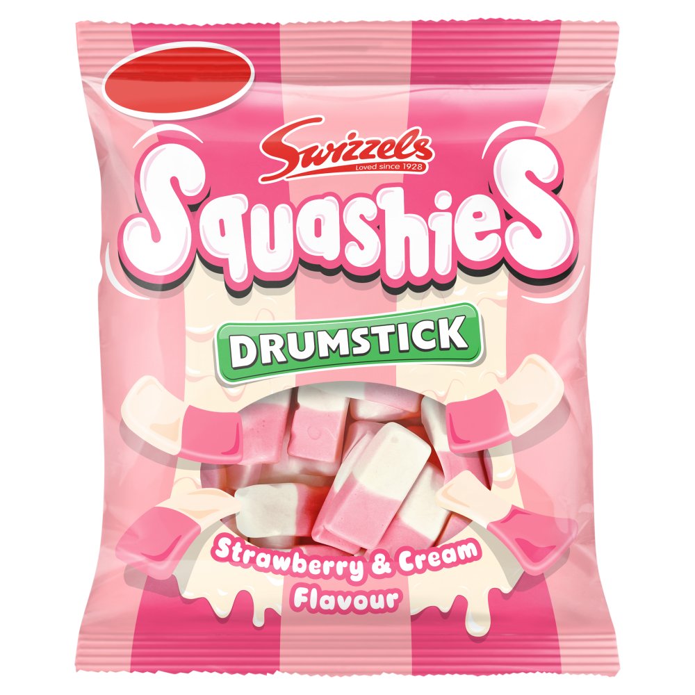 Swizzels Squashies Drumstick Strawberry & Cream Flavour 120g
