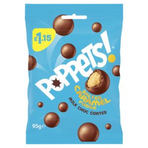 Poppets Salted Caramel Fudge Milk Choc Coated 95g