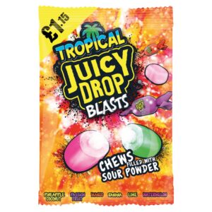 Tropical Juicy Drop Blasts Chews Filled with Sour Powder 120g