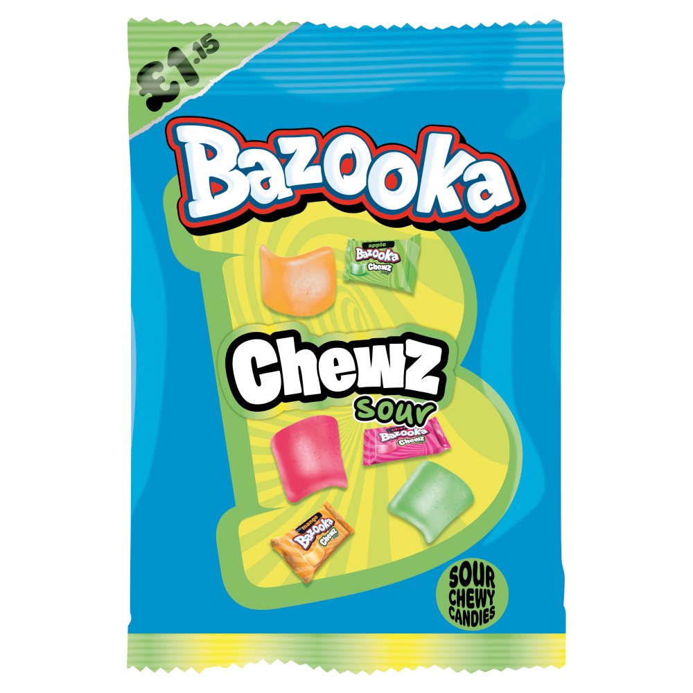 Bazooka Chewz Sour Chewy Candies 120g