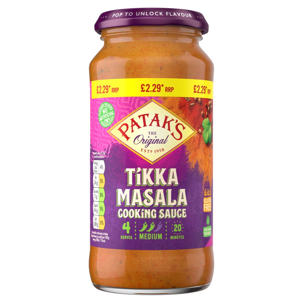 Patak's The Original Tikka Masala Cooking Sauce 450g