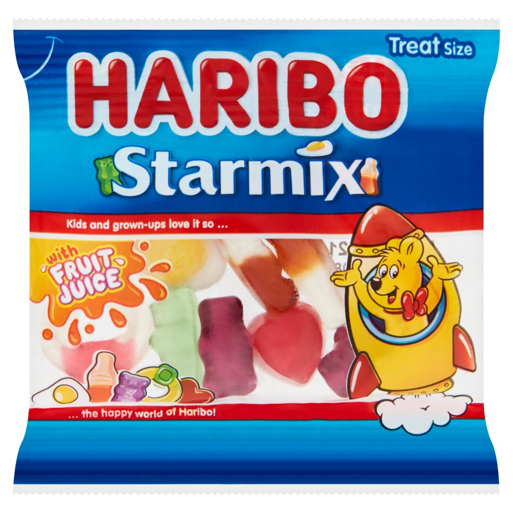 HARIBO Starmix Fruit & Cola Flavour Jelly & Foam Sweets Fun Size Bag 16g