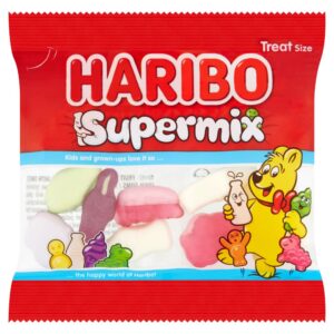 HARIBO Supermix Minis Fruit & Milk Flavoured Jelly & Foam Sweets Fun Size Bag 16g