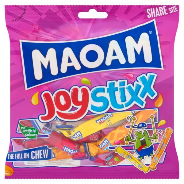 MAOAM Joystixx Fruit & Cola Flavour Chewy Sweets Sharing Bag 140g