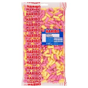 HARIBO Rhubarb & Custard Chewy Sweets Bag 3kg