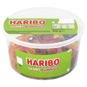 HARIBO Giant Dummies Jelly Sweets Tub 816g