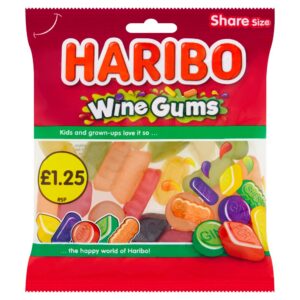 HARIBO Wine Gums Fruit Flavour Jelly Sweets Sharing Bag 140g