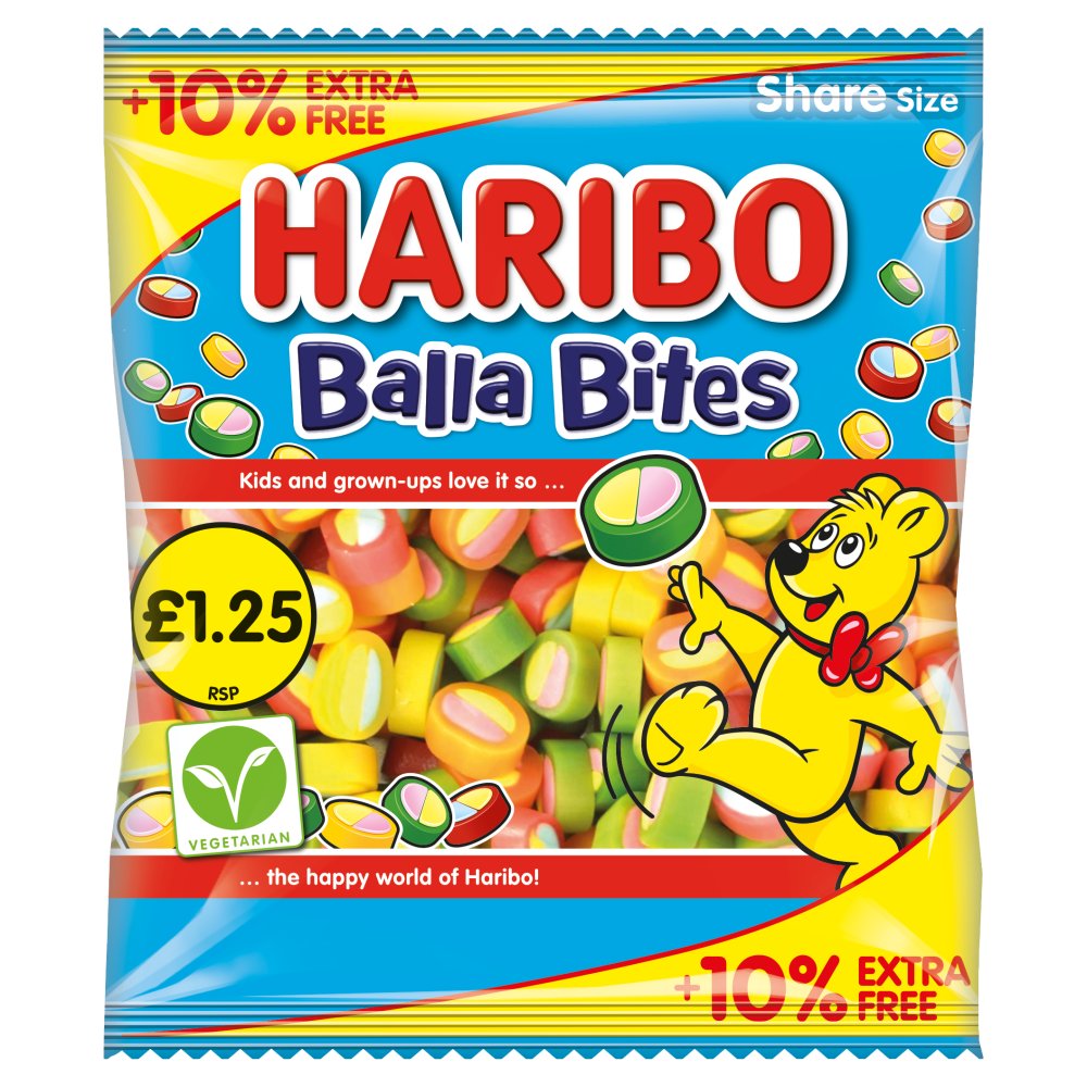 HARIBO Balla Bites Chewy Sweets Sharing Bag 154g