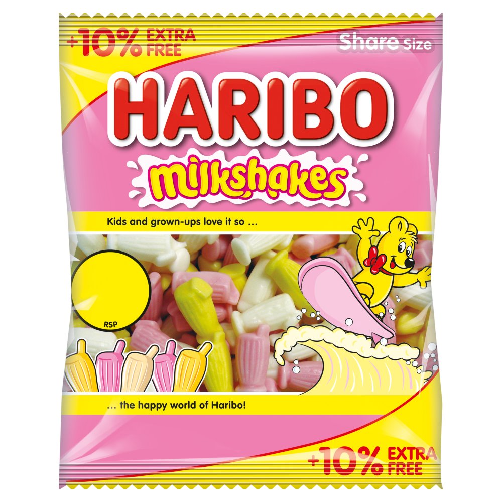 HARIBO Milkshakes Foam Sweets Sharing Bag154g