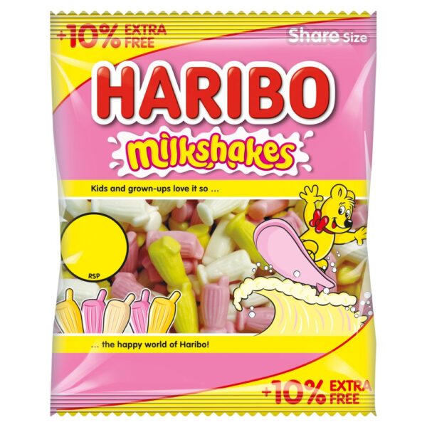 HARIBO Milkshakes Foam Sweets Sharing Bag154g