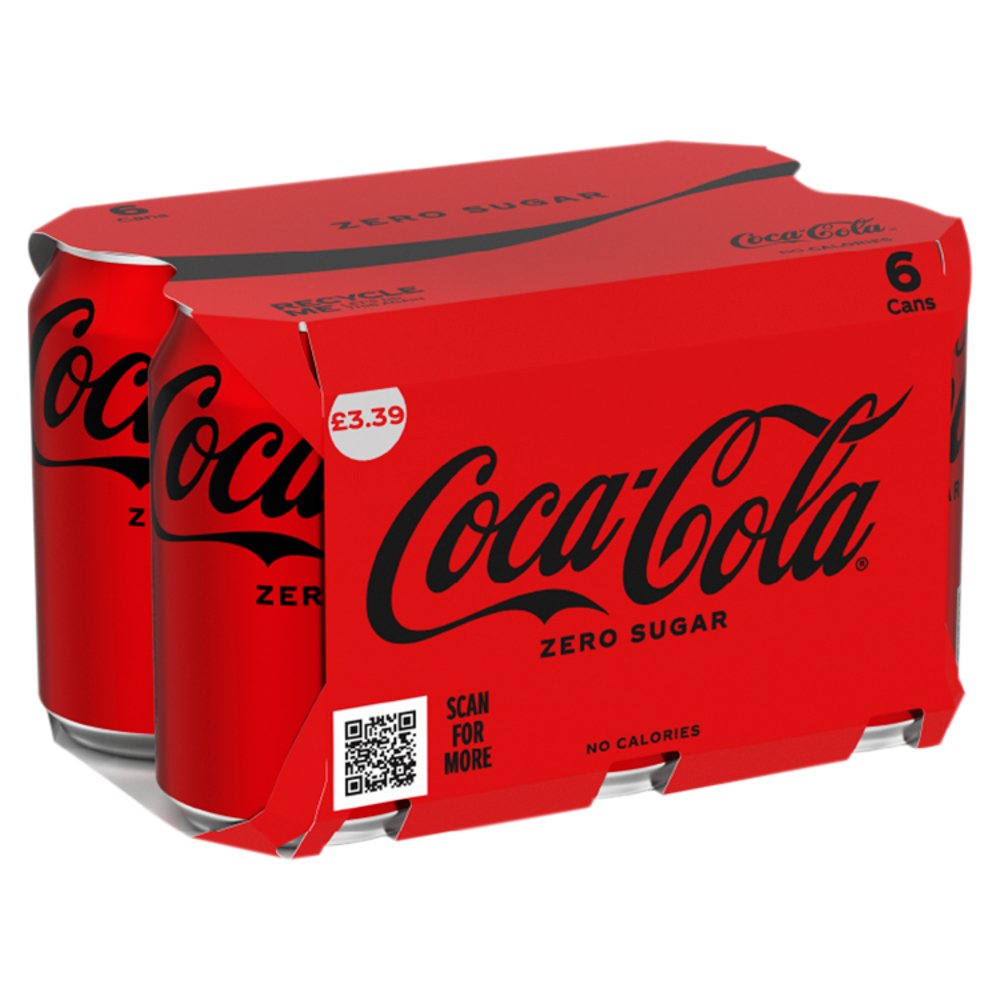 Coca-Cola Zero Sugar 4 x 6 x 330ml PM £3.39